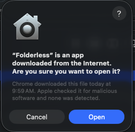 macOS confirm-open prompt